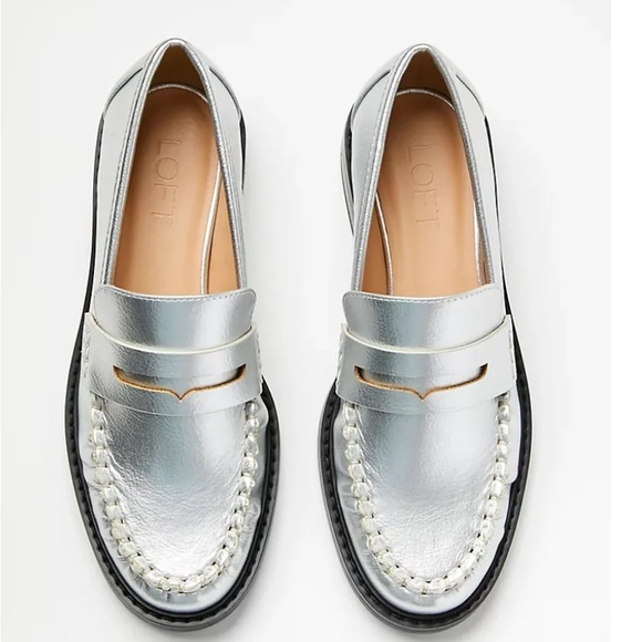 LOFT Shoes - LOFT-Brand new Metallic Loafers
